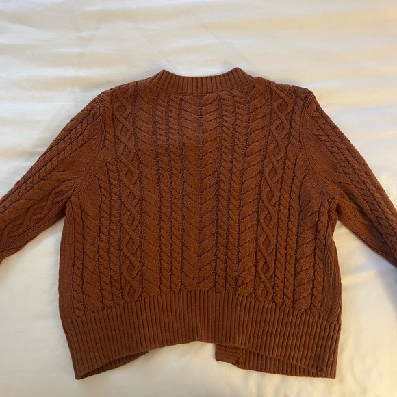 Reformation Cotton Cable Knit Cardigan - Picture 3 of 6